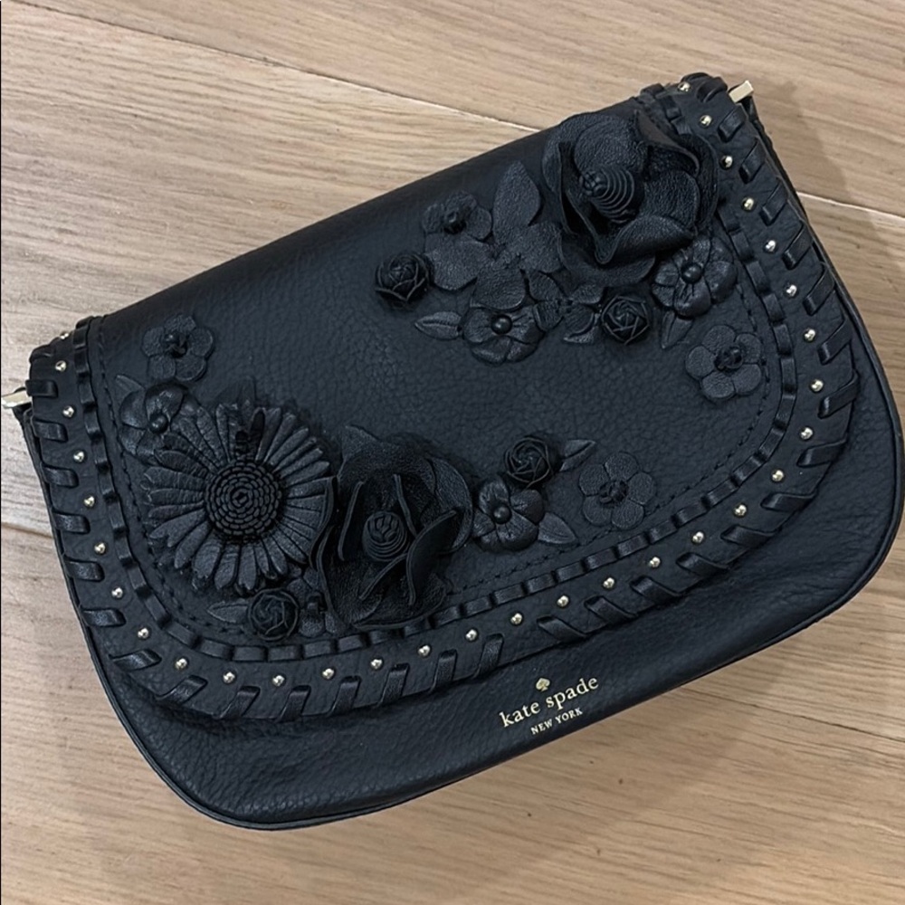 Kate Spade Black Floral Purse